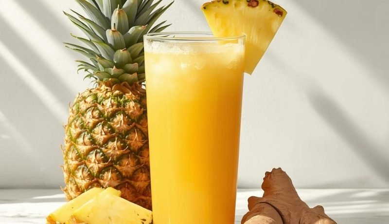 Suco Detox de Abacaxi com Gengibre