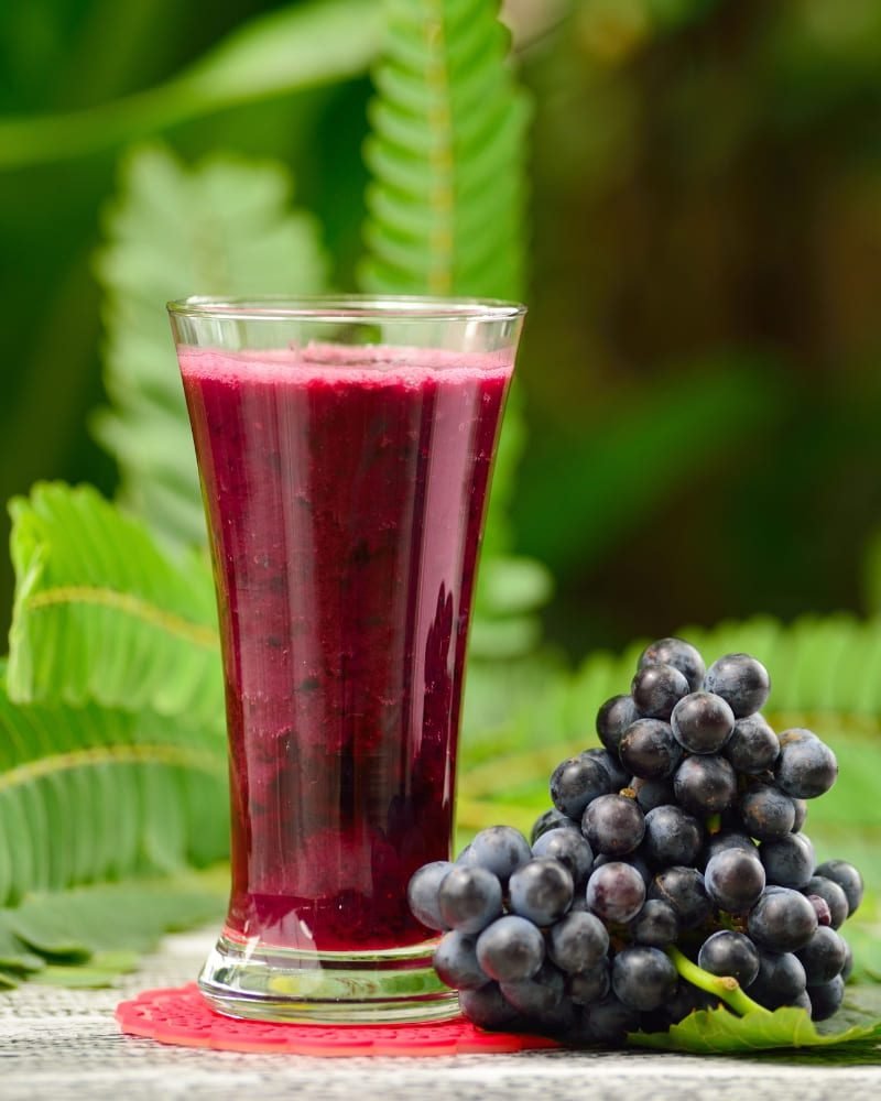 suco de uva integral para emagrecer e reduzir inchaço
