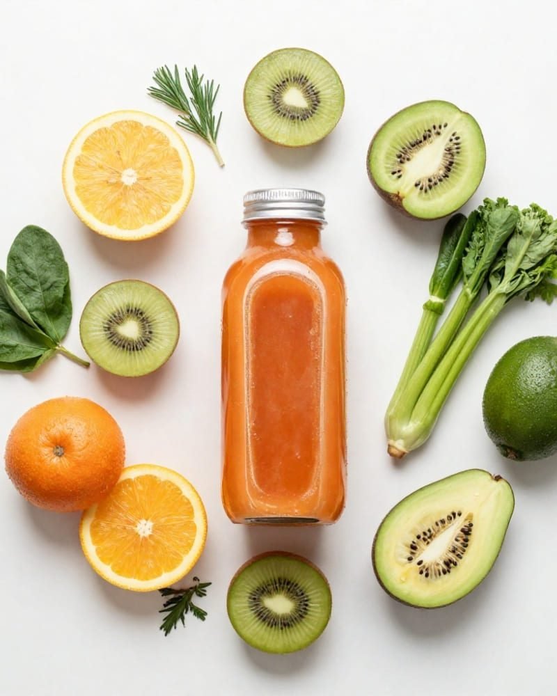 ingredientes para suco detox noturno saudável