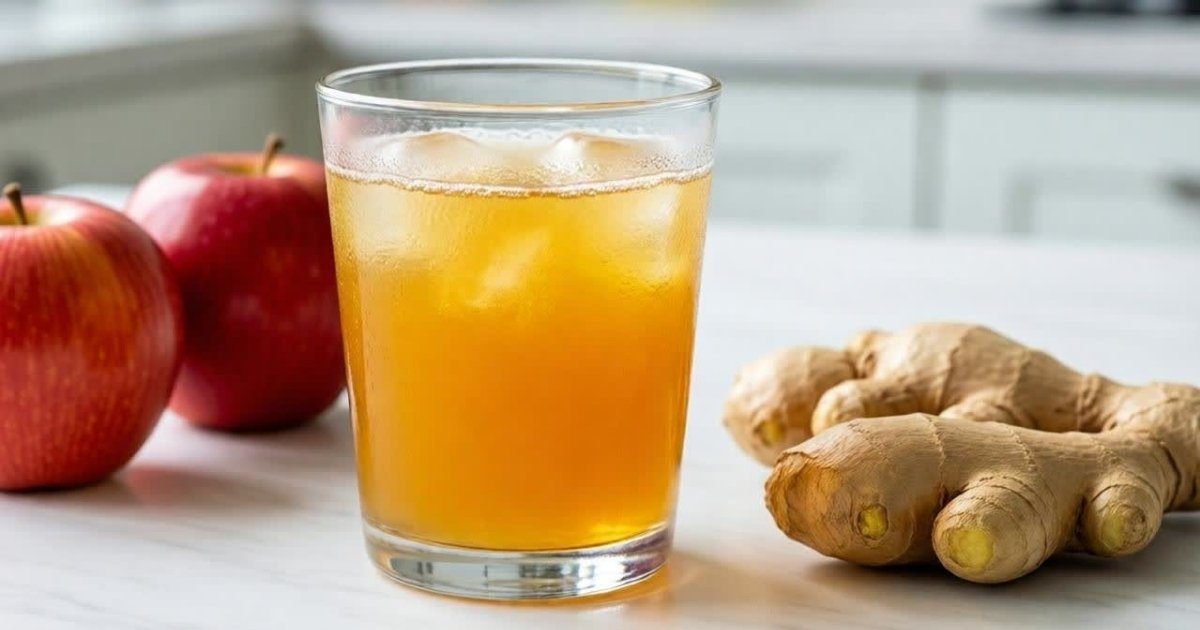 suco detox de maçã com gengibre para energia natural