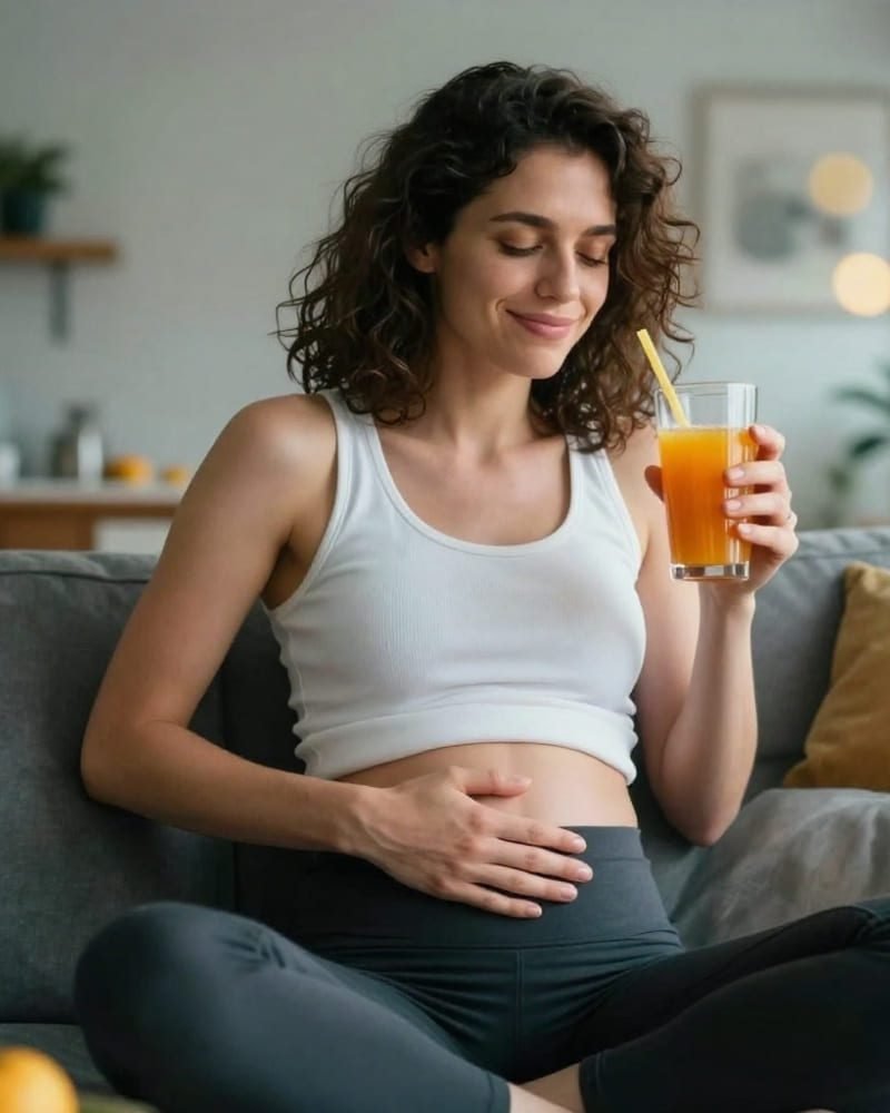 alívio de gases e barriga inchada com suco detox