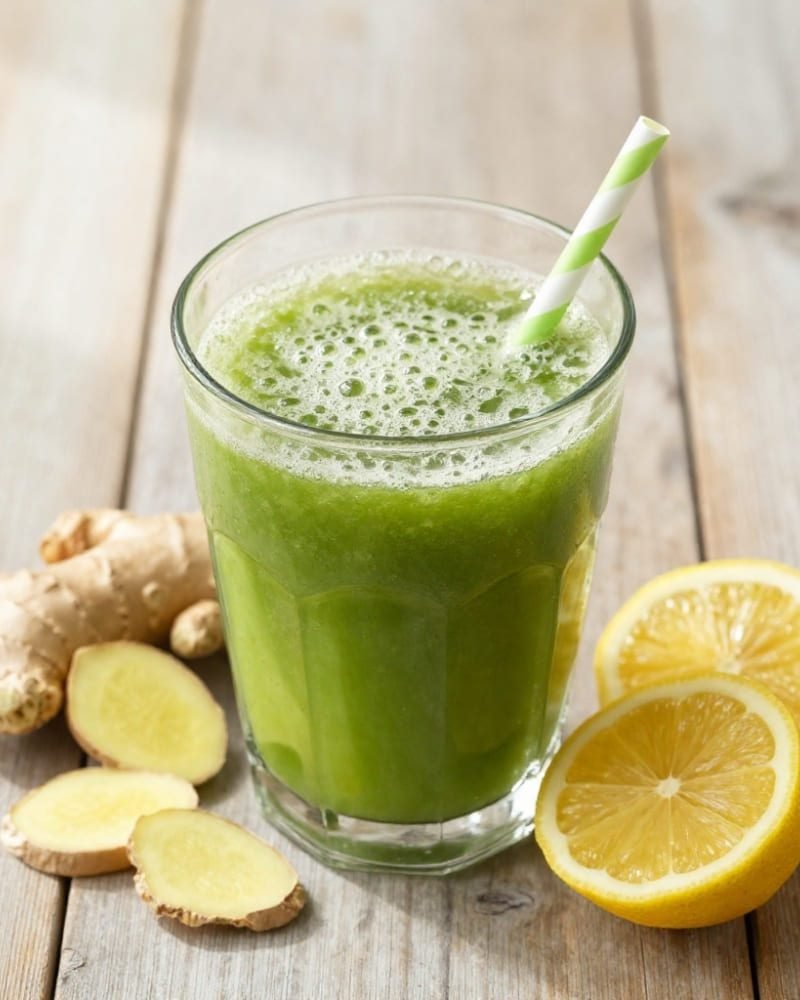 suco detox com gengibre para acelerar metabolismo e desinchar pela manhã