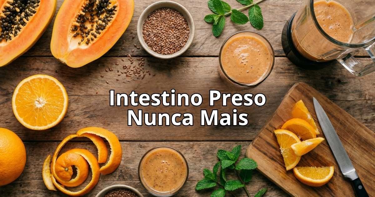 suco detox para intestino preso com mamão laranja e linhaça receita natural
