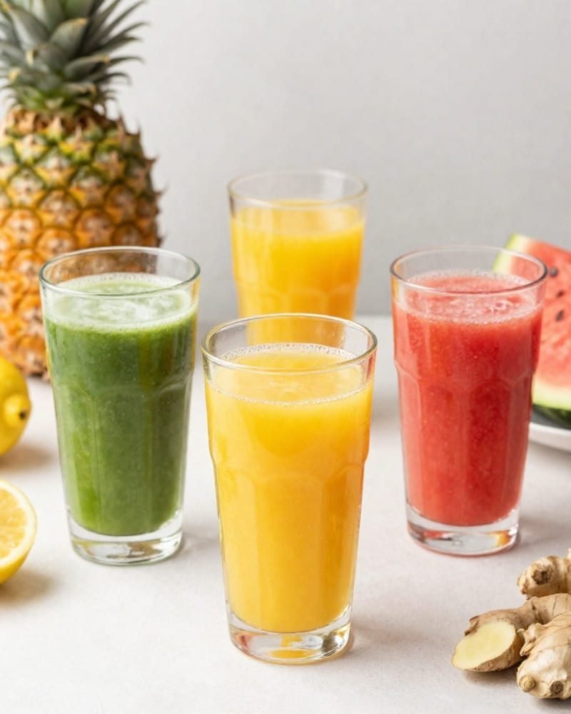 benefícios do suco detox para desinchar pernas
